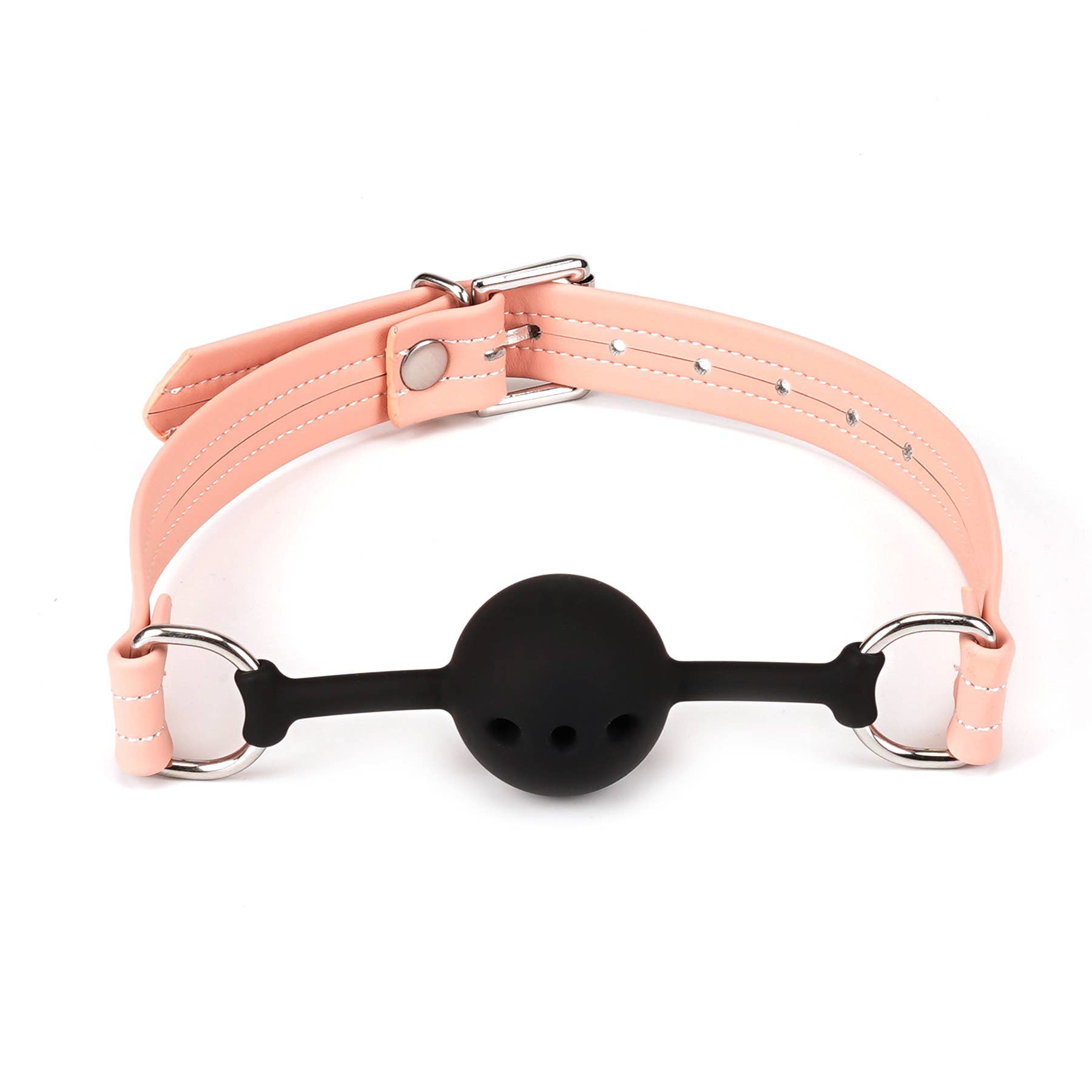 Pink organosilicone PU Ball Gag