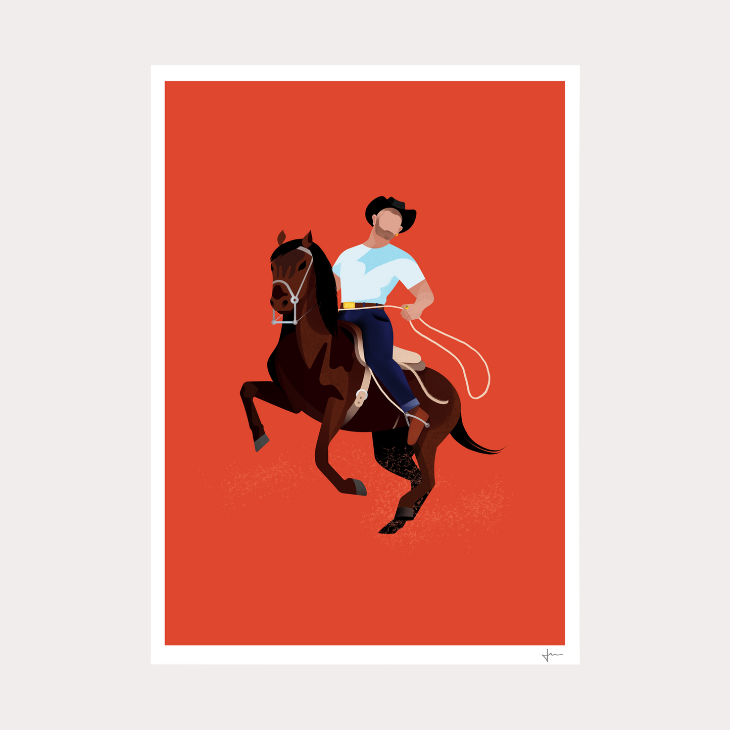 Josh McKenna - Cowboy Print A3