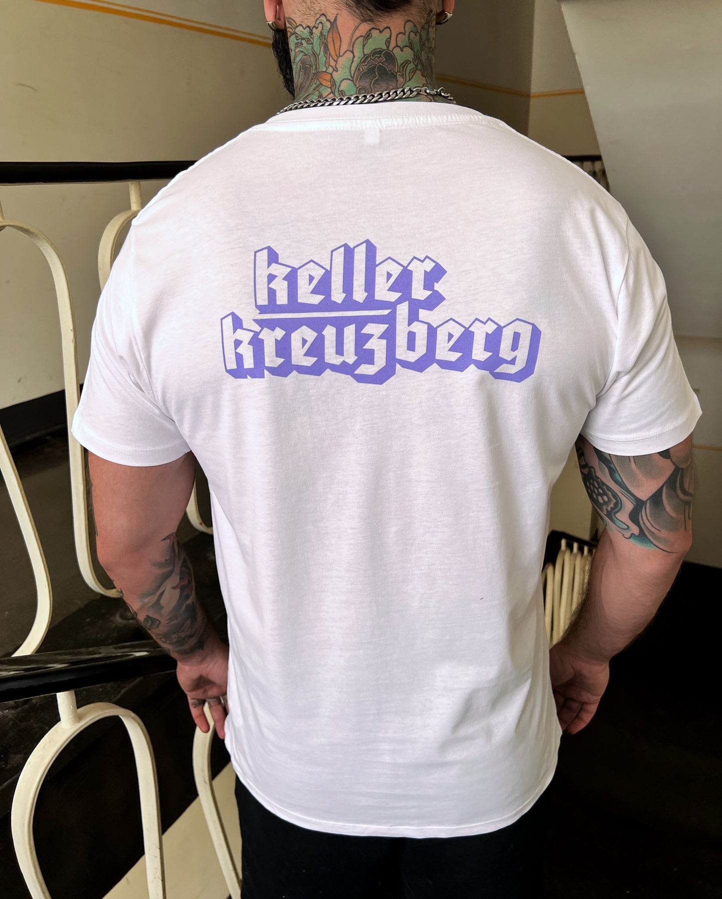 QUEER Keller Kreuzberg T-shirt white/lilac