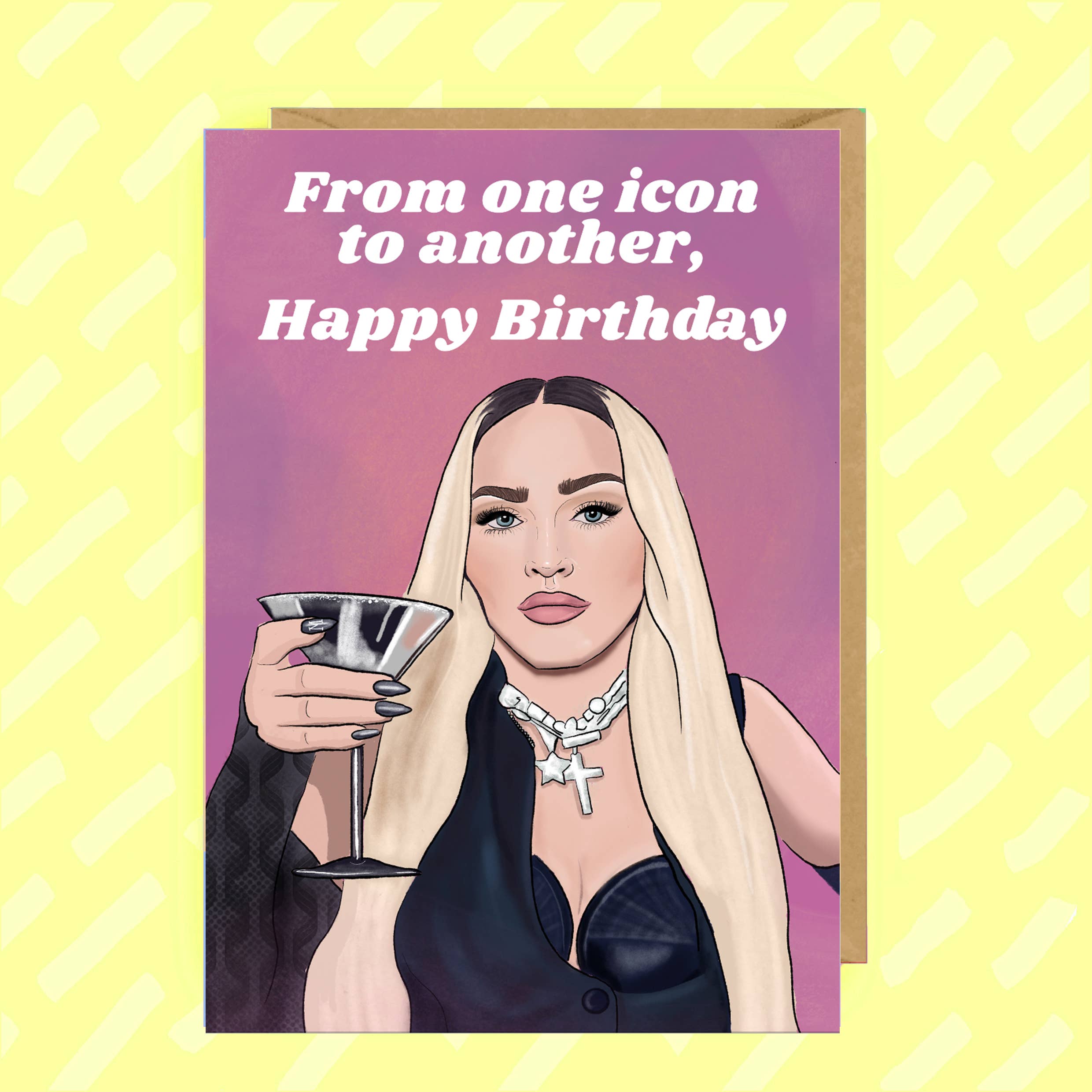 Madonna Happy Birthday Card | 80's music | Pop music | LGBTQ+ | Gay | Funny