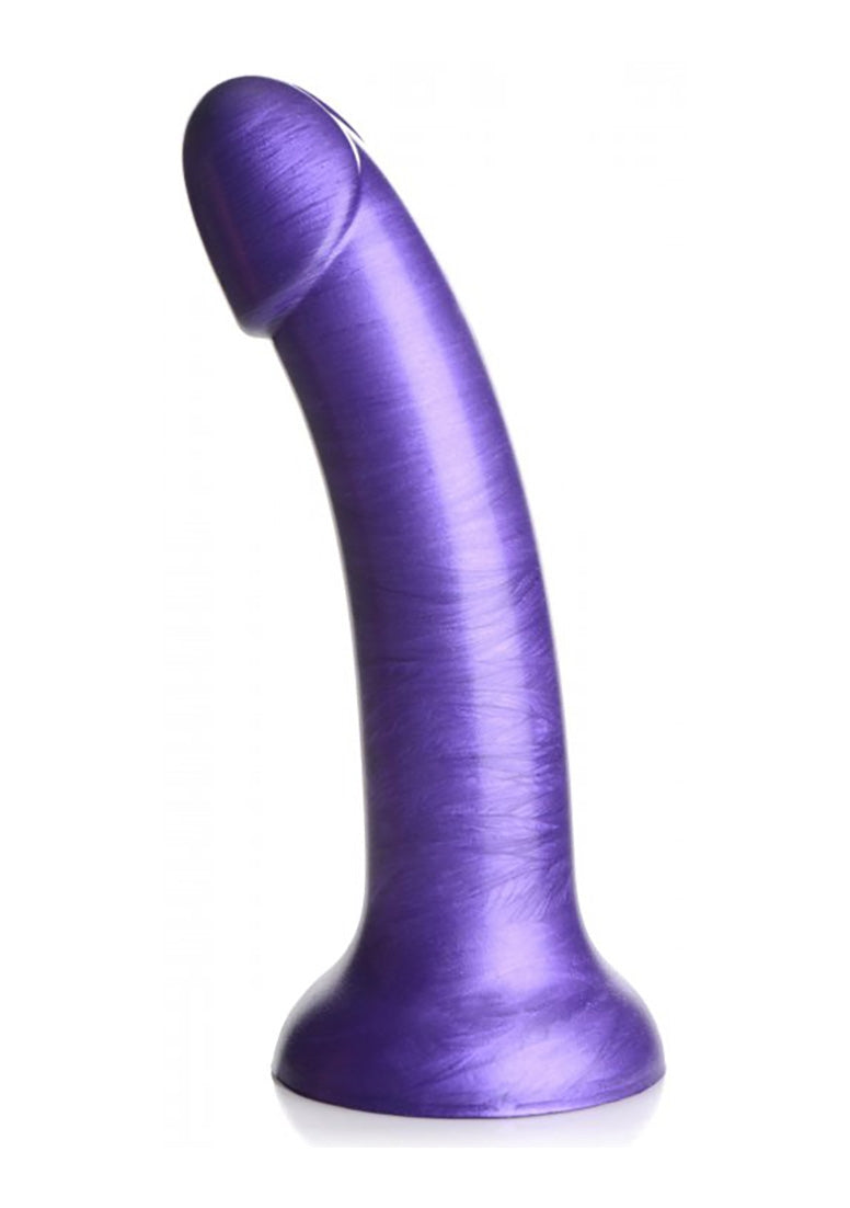 G-Tastic 17.8cm Metallic Silicone Dildo - Purple