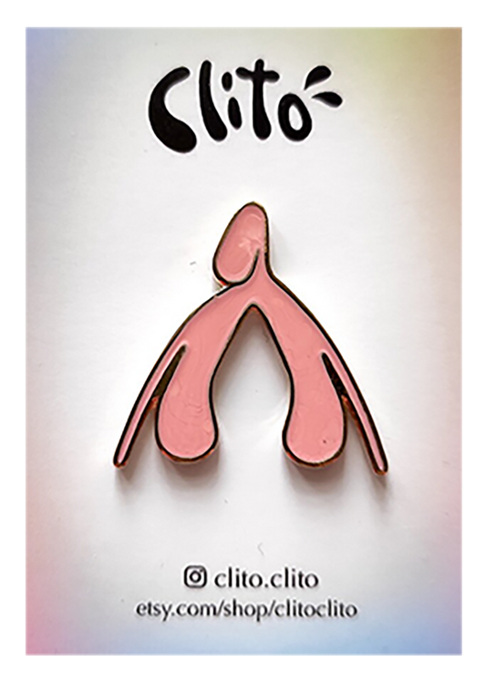 Clitoris Enamel Pin by Clito