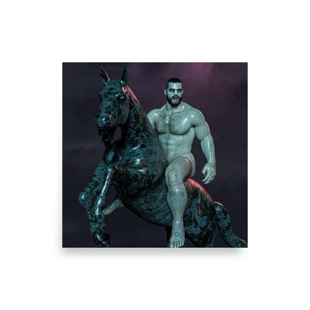 Astra Zero “Zombie Horse Ride” Print 28 x 28 cm
