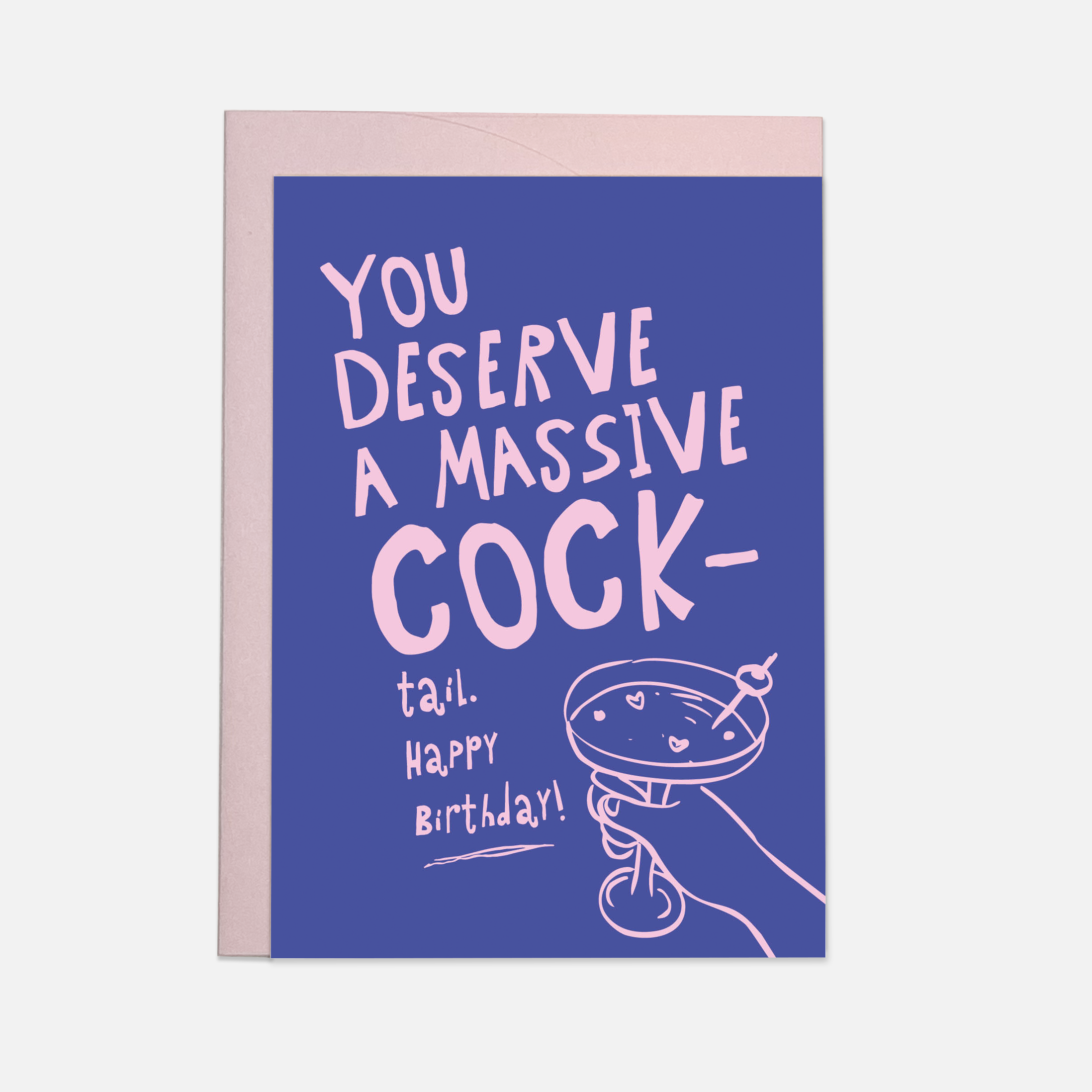 Massive cocktail - trending greeting card: Double folded