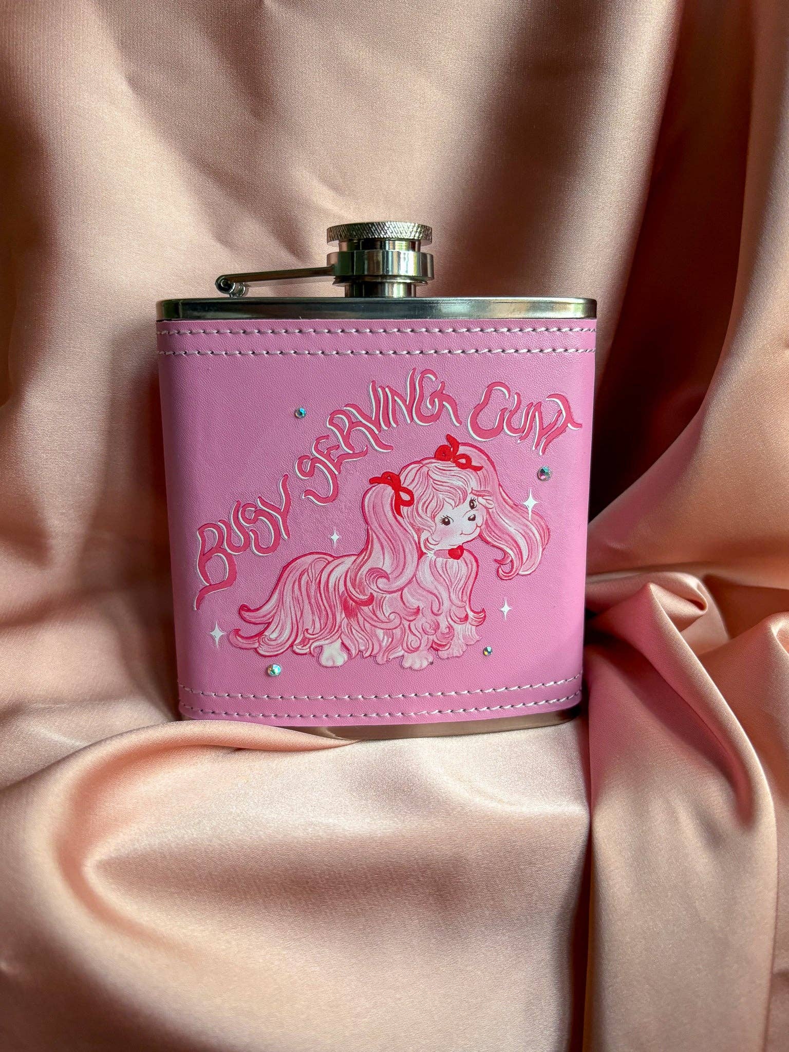 Busy serving c*nt hipflask: Black