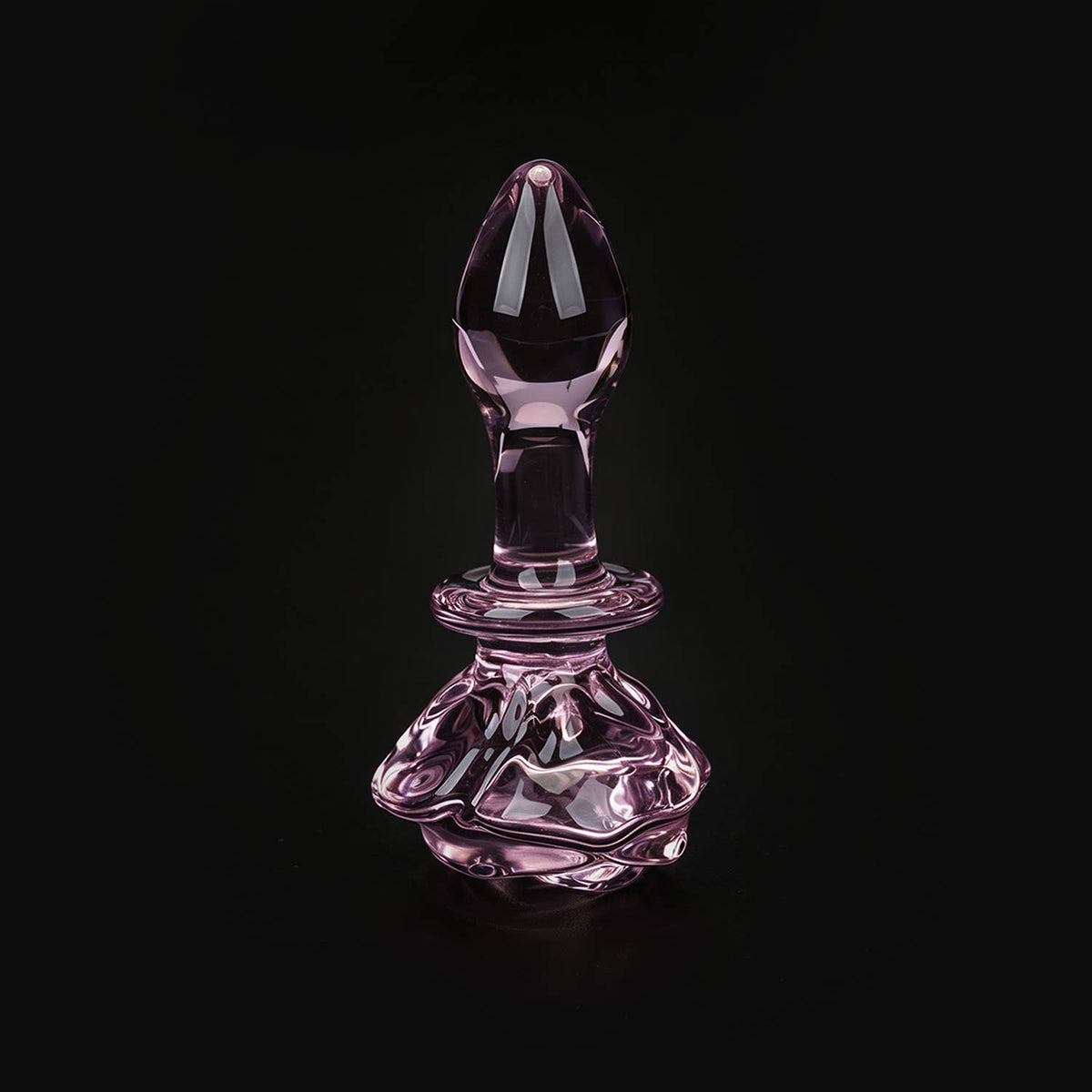Liebe Seele Chroma Iridescent Sensual Glass Butt Plug Pink: Phallic rose S