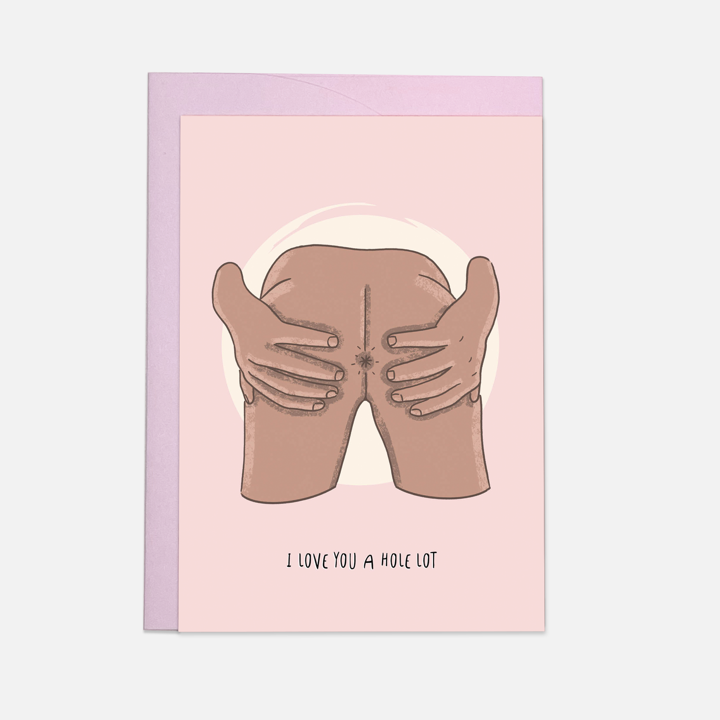 Hole lot love greeting card: Double / Black