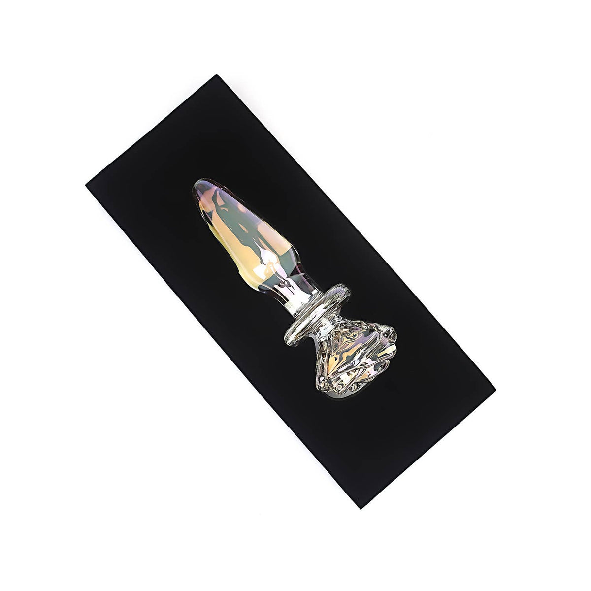 Liebe Seele Chroma Iridescent Sensual Glass Anal Butt Plug - Classic rose