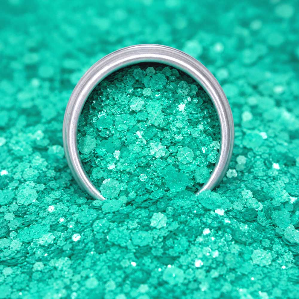 Neon Mint Green Glitter