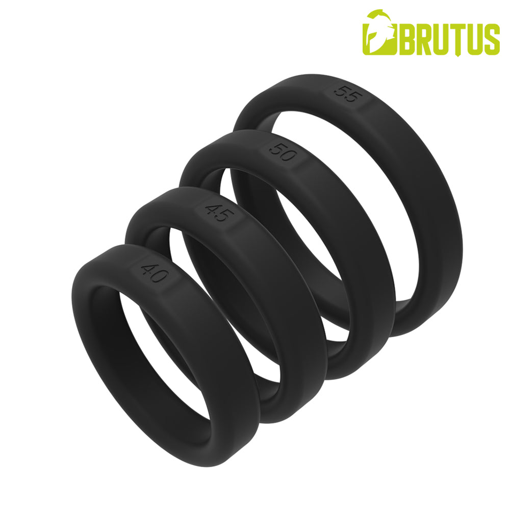 BRUTUS Flat Slick - Silicone Cockring 45 mm