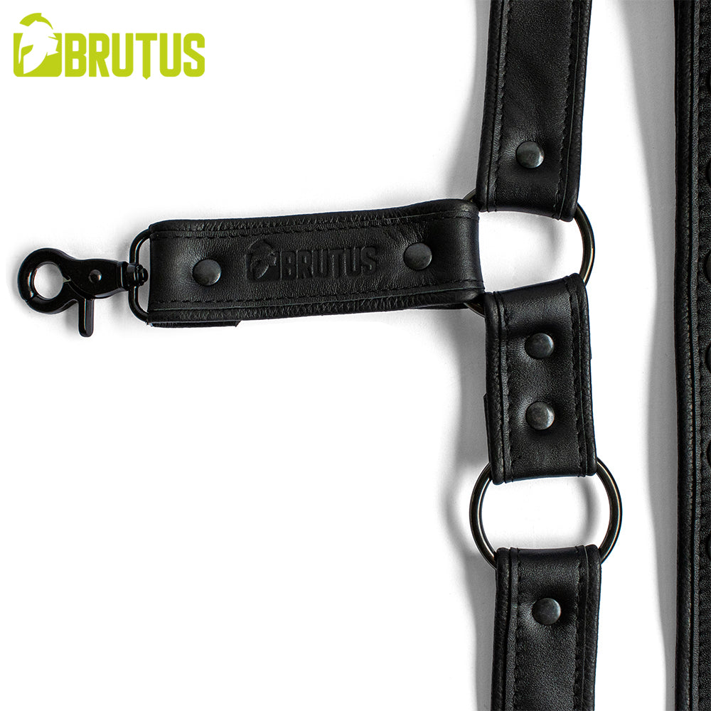 BRUTUS Leather Leg Harness Black-Black