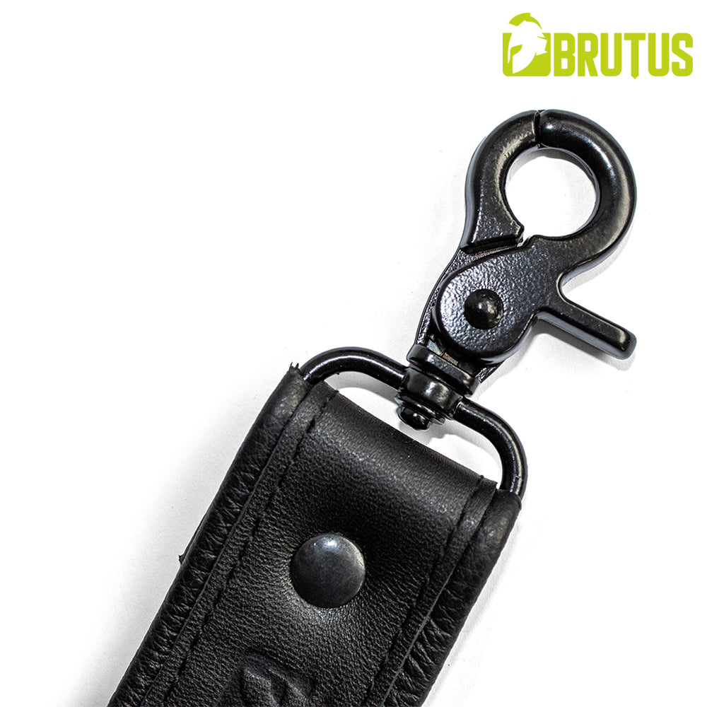 BRUTUS Leather Leg Harness Black-Black