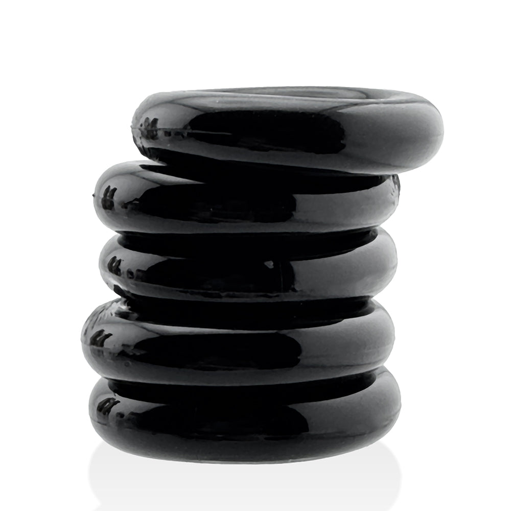 Hünkyjunk JACKER 5-Stack Cockrings Black
