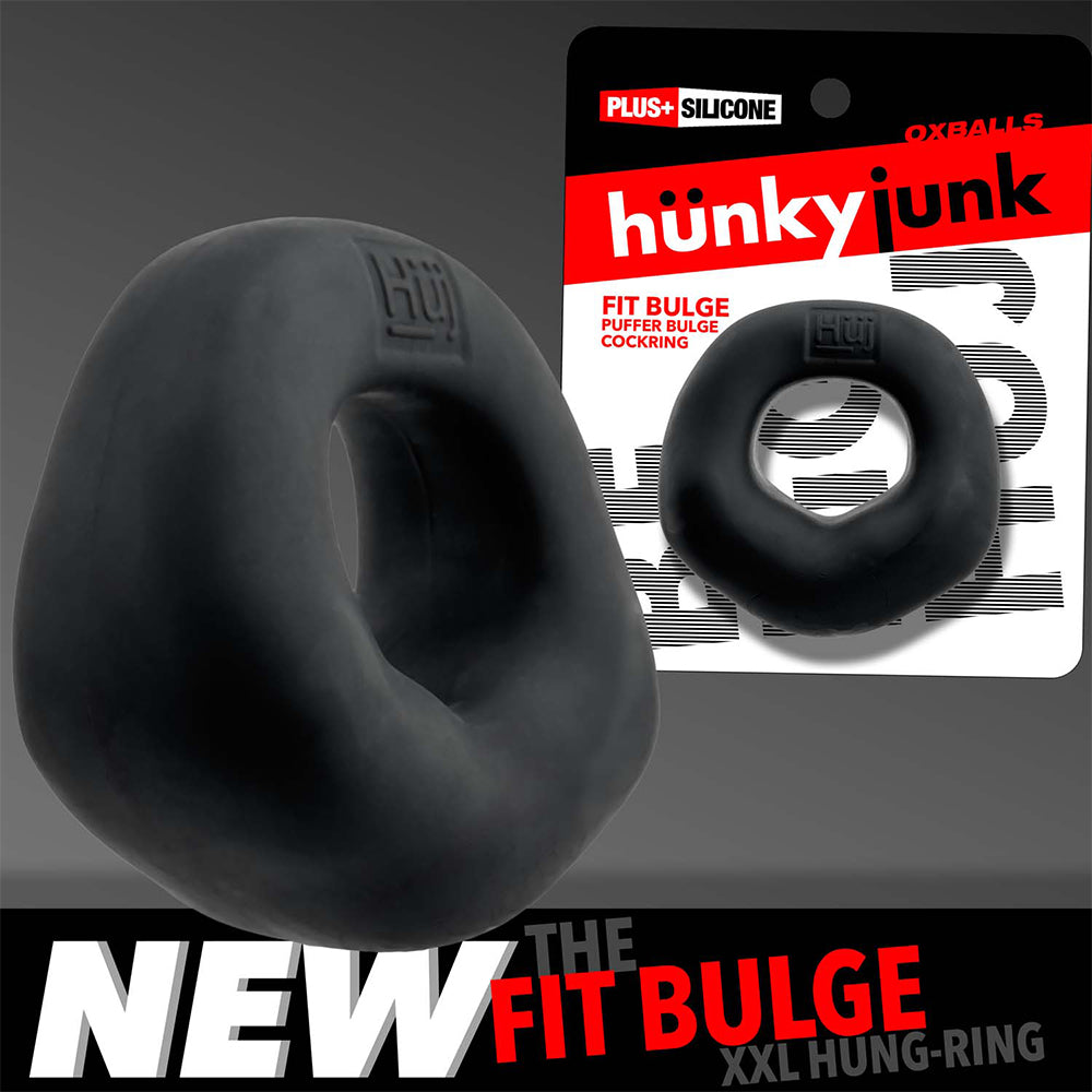 Hünkyjunk FIT BULGE Hung-Style Cockring Black Fog