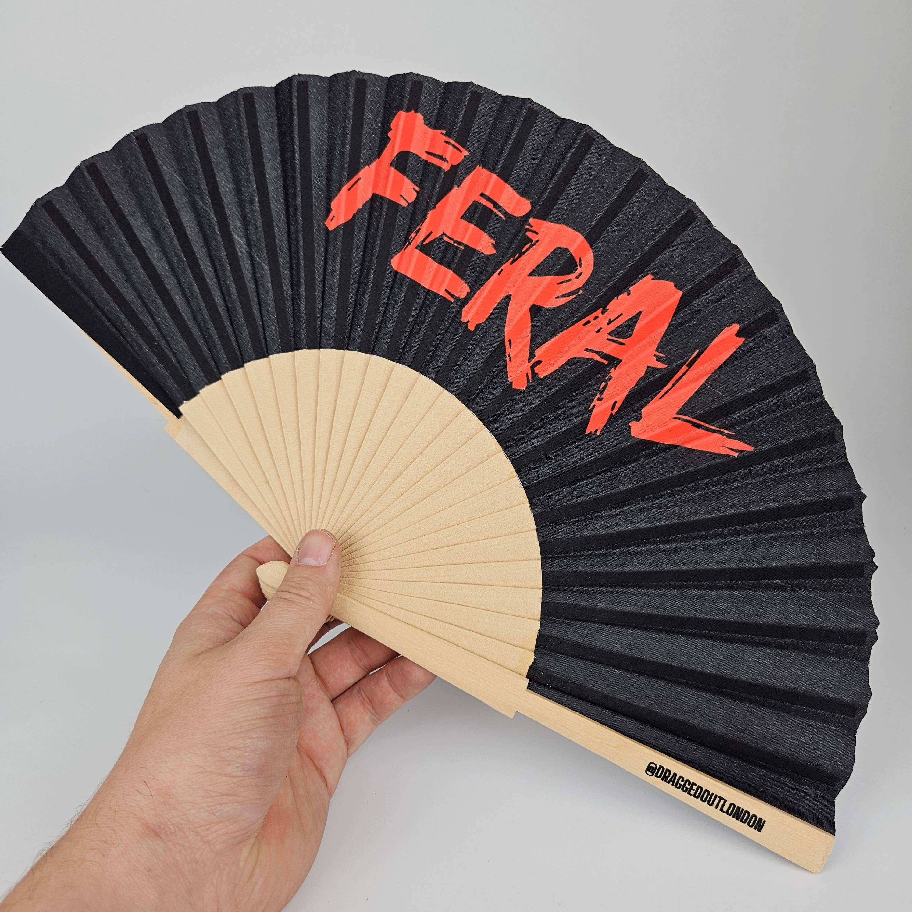 Small Folding Wood Hand Fan – Feral