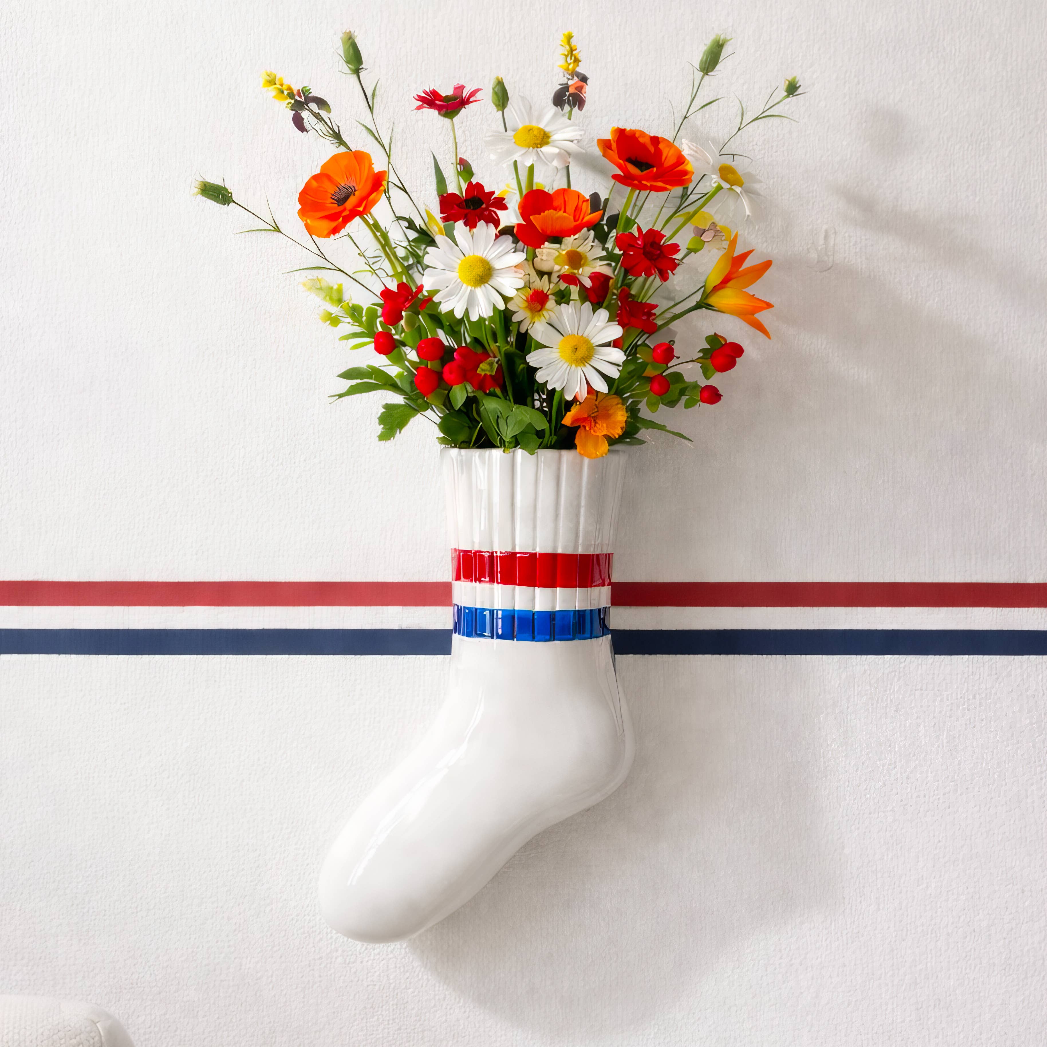 Sock wall vase