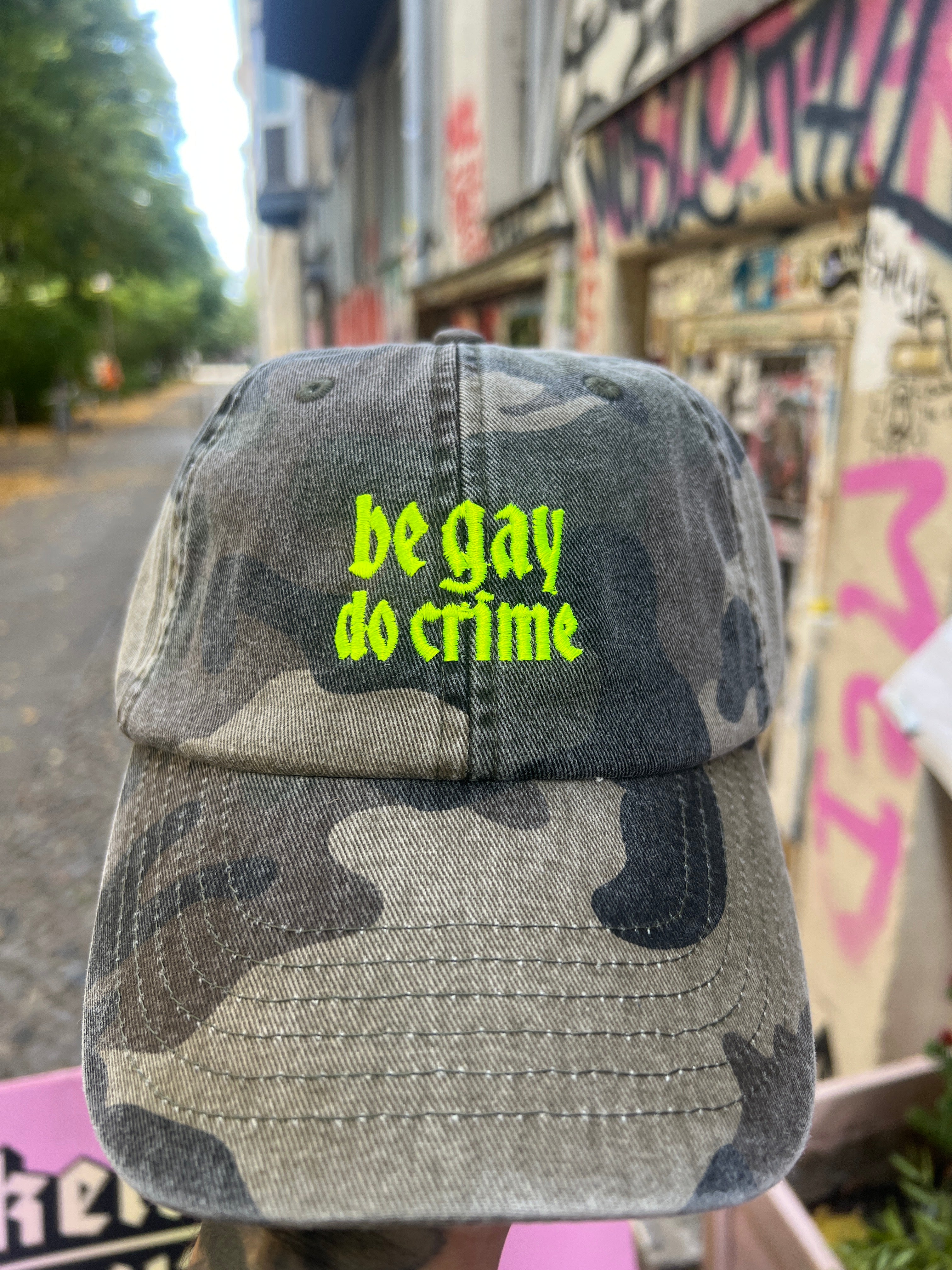 Keller Kreuzberg Embroidered Cap "Be Gay Do Crime"