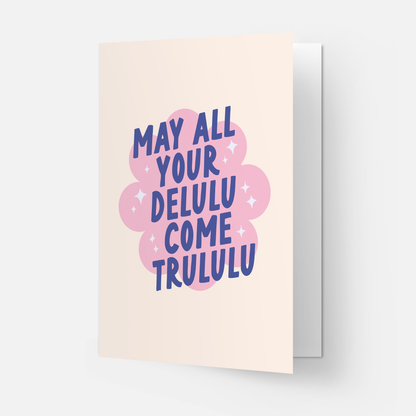 Delulu greeting card