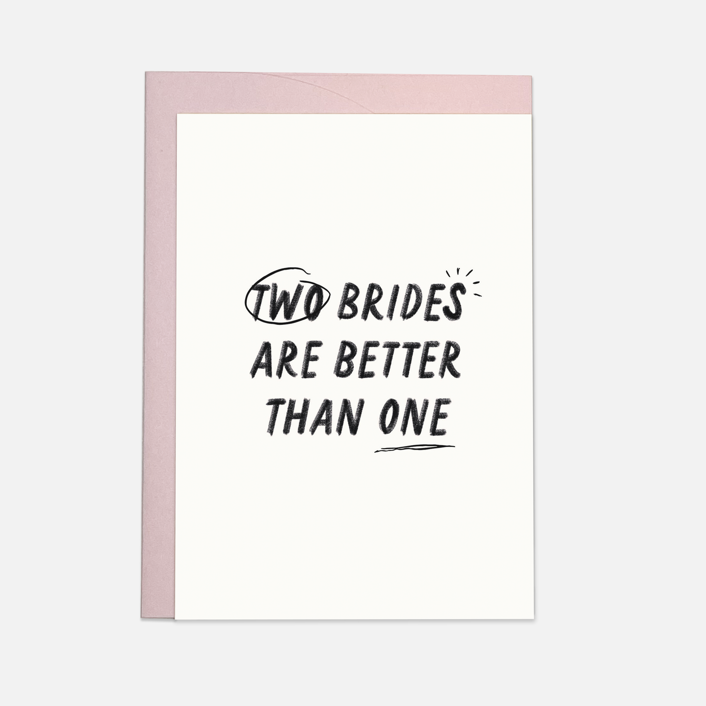 Two Brides greeting card