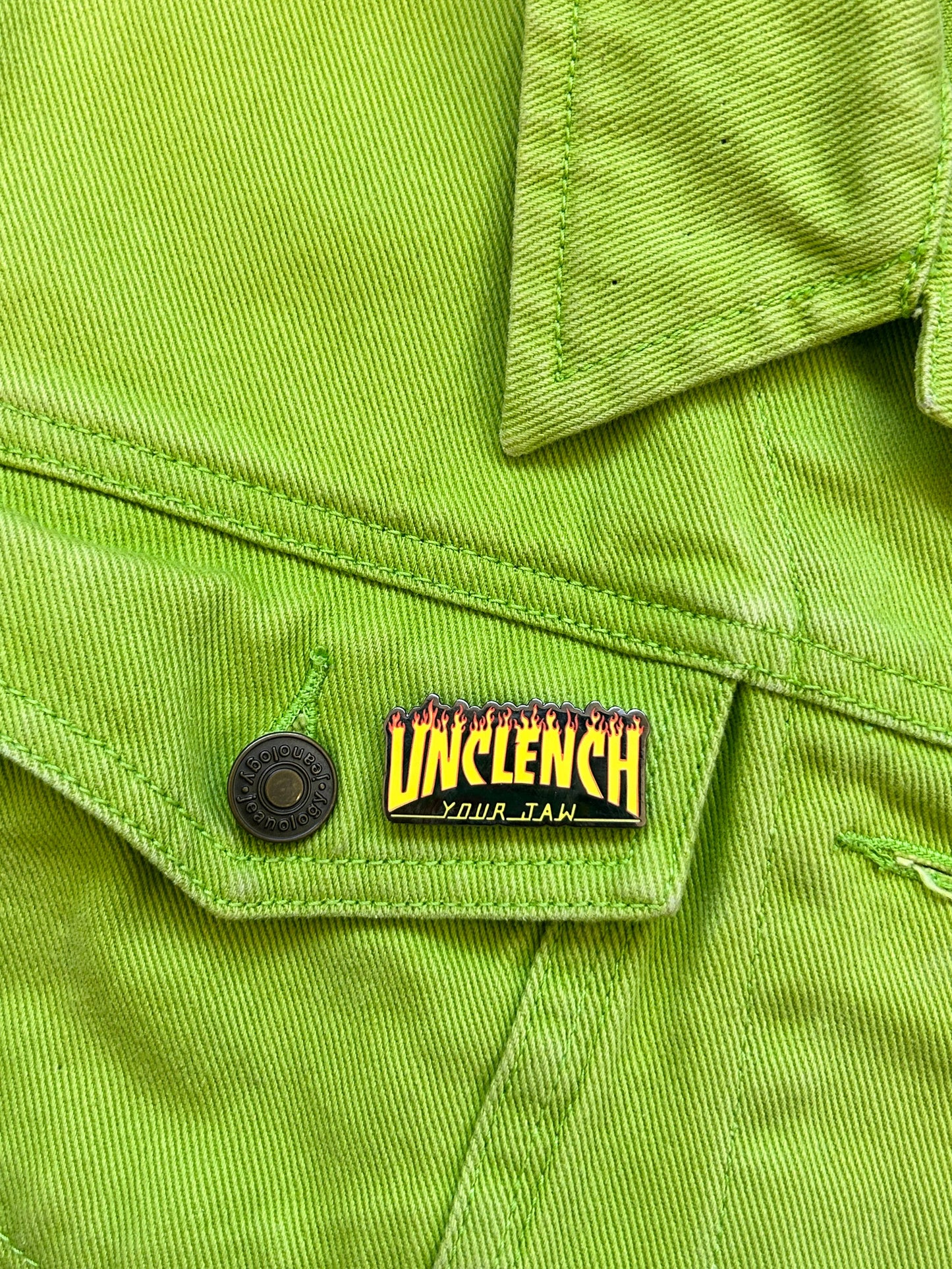Unclench Your Jaw Enamel Pin: Pin