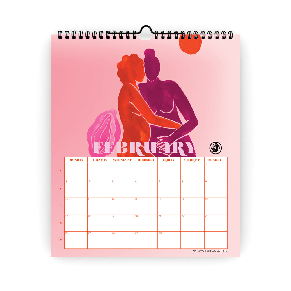 My Love for Women Hanging Calendar 2025