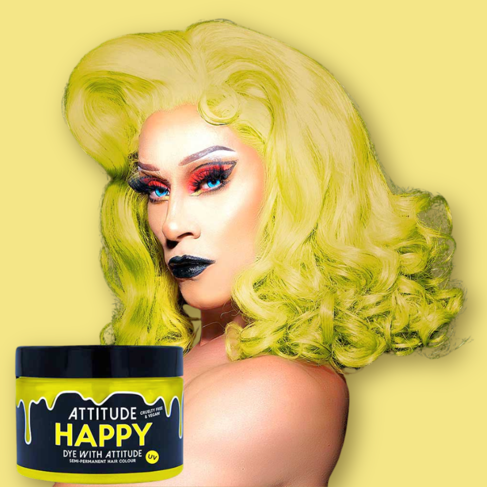 Happy UV Yellow Hair Dye - Vegan, cruelty-free