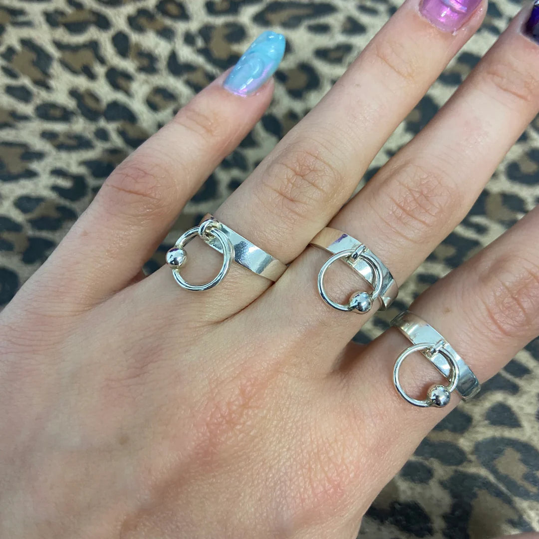 'Slave To Love' Sterling Silver Ring - Kick In The Eye