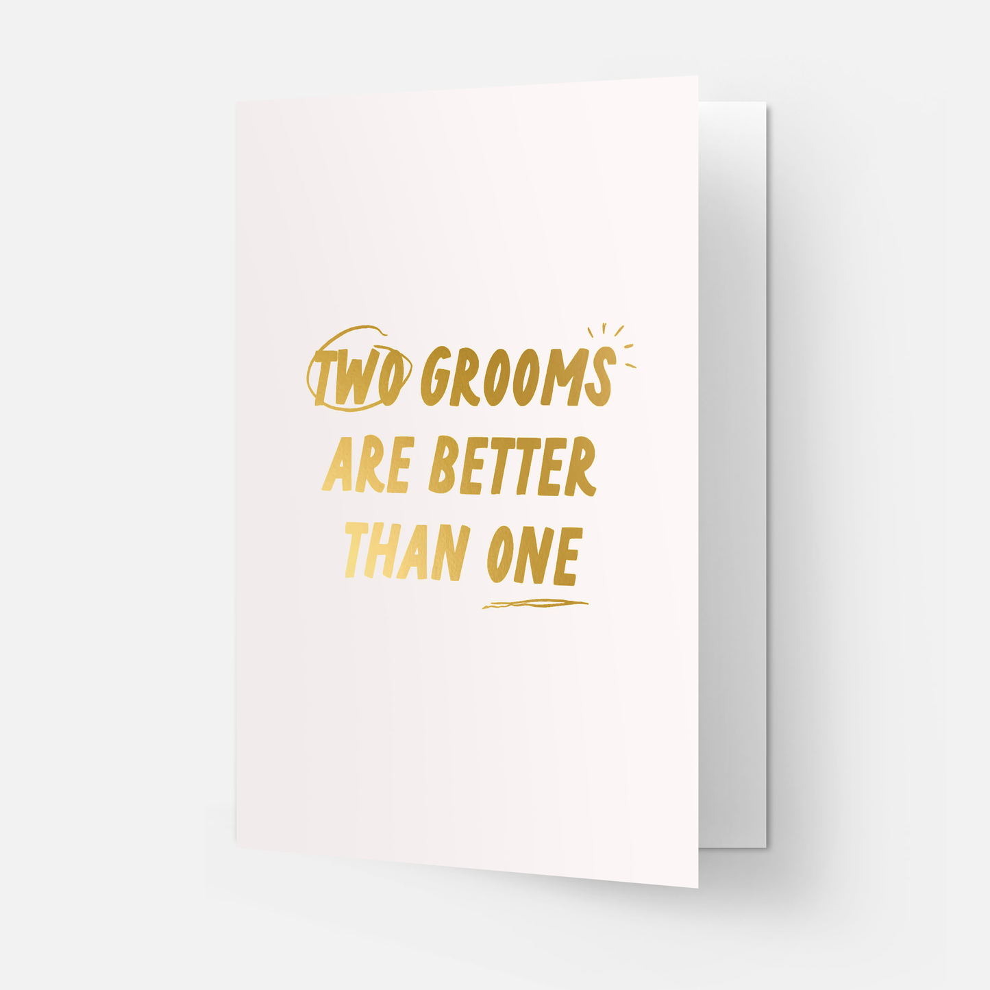 Two Grooms greeting card