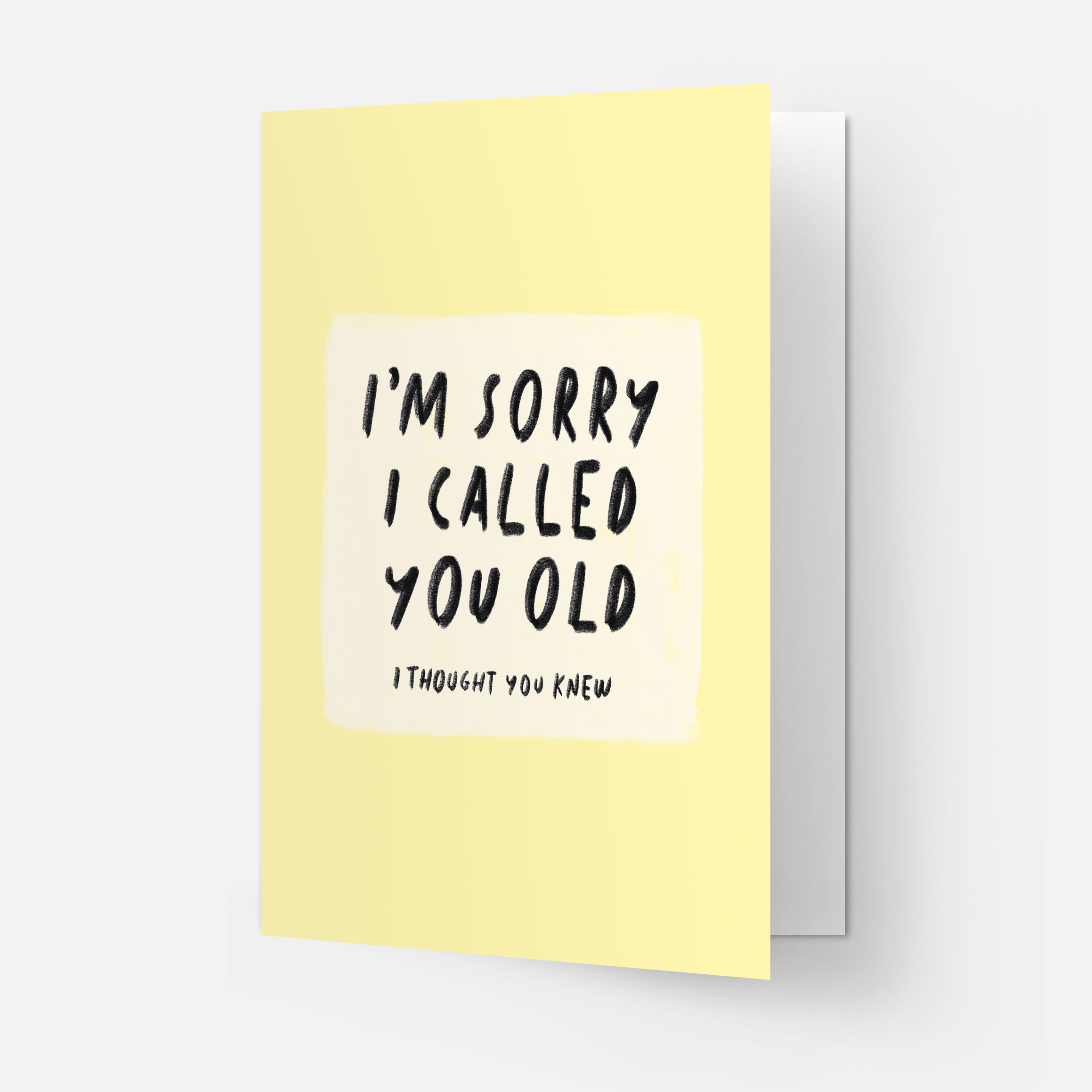 Called you old - greeting card: Double