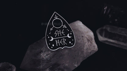 Original Pronoun Planchette Pin: They/them / Silver