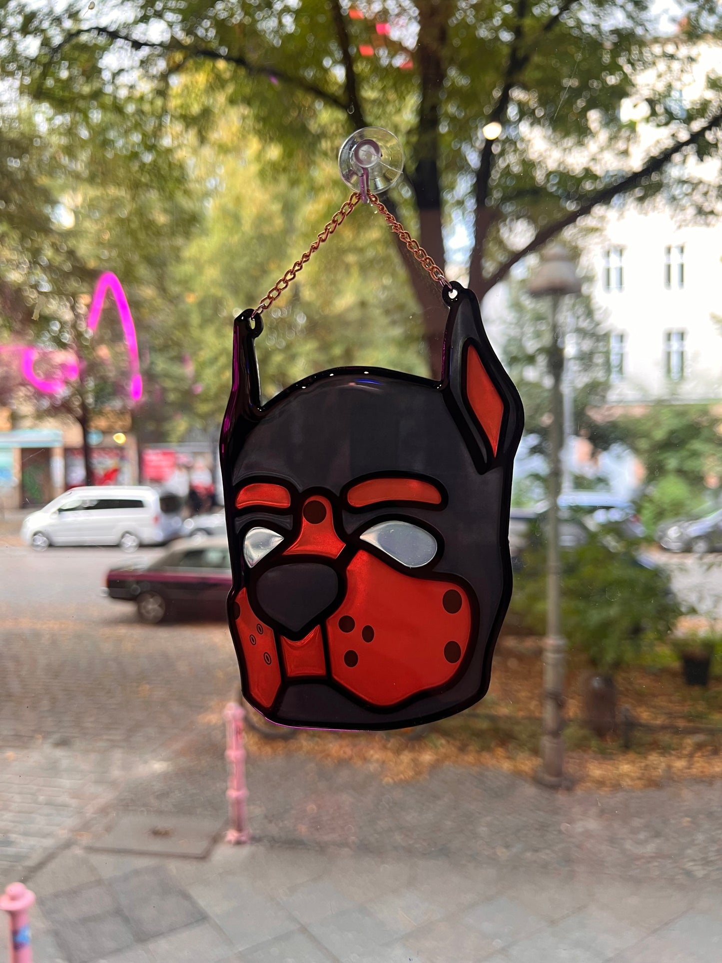 Kinky Glass "Puppy Mask" Red