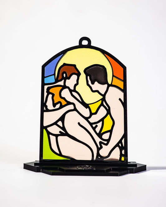 3some Stained Glass Style Resin Art
