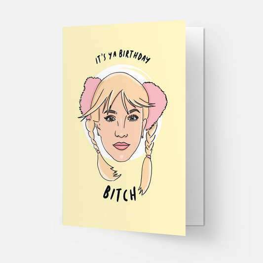 Birthday Bitch - greeting card: Double