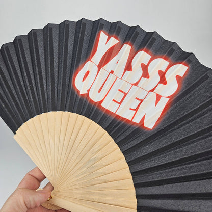 Small Folding Wood Hand Fan – Yasss Queen