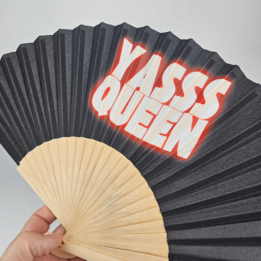 Small Folding Wood Hand Fan – Yasss Queen