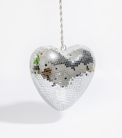 Disco heart to hang