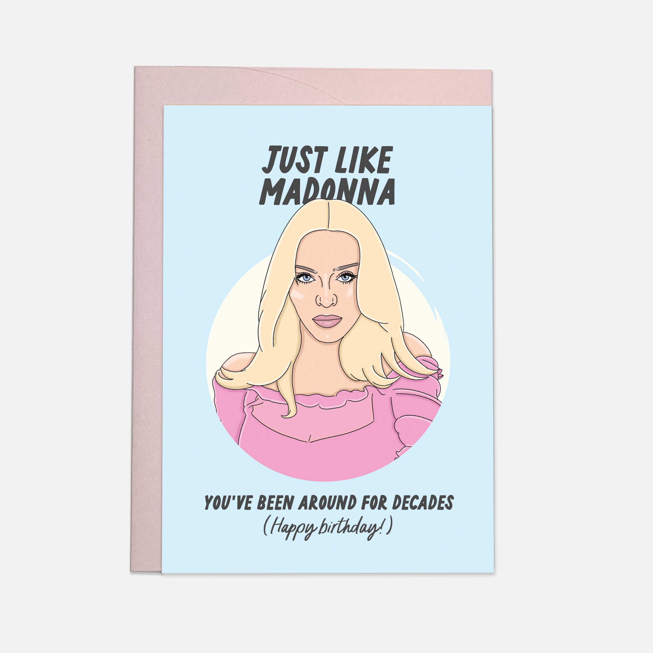 Around for decades - trending greeting card: Double folded