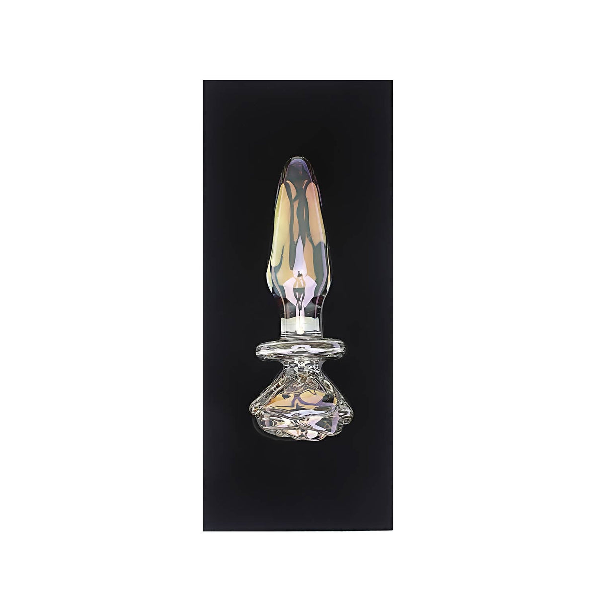 Liebe Seele Chroma Iridescent Sensual Glass Anal Butt Plug - Classic rose