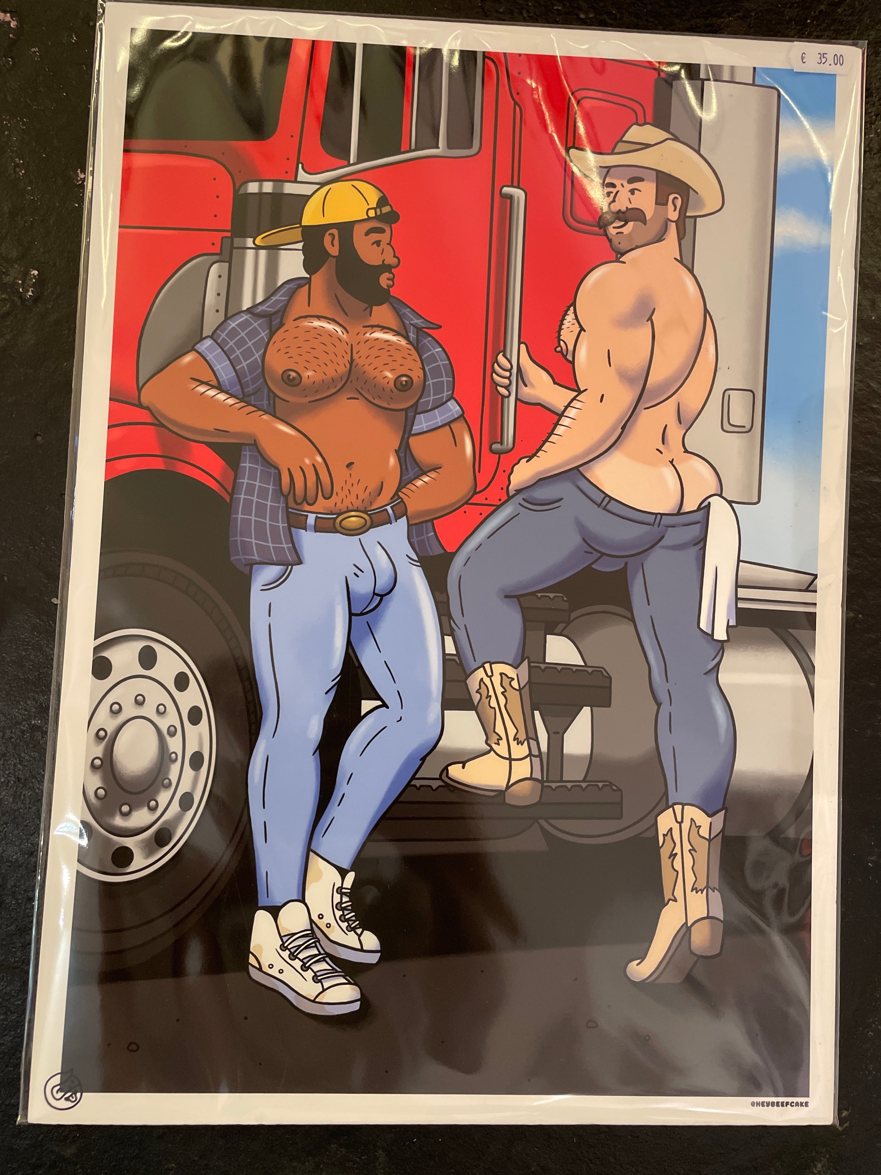 Heybeefcake "Trucker Guys" Print A3
