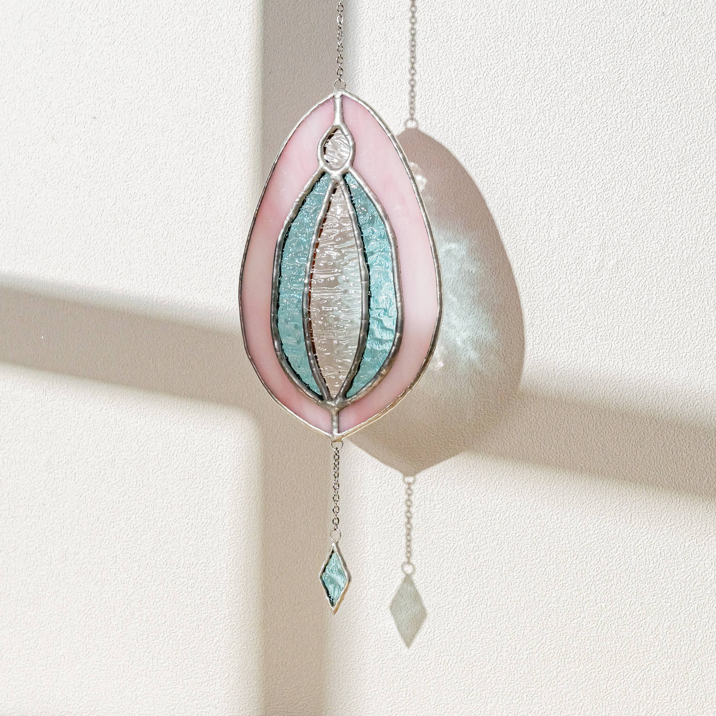 Stained Glass Vulva - Pink & Blue