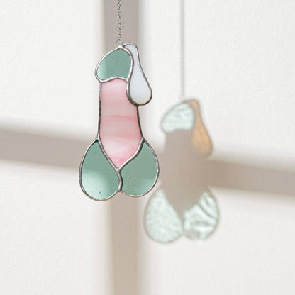 Stained Glass Penis Drip - Mint & Pink