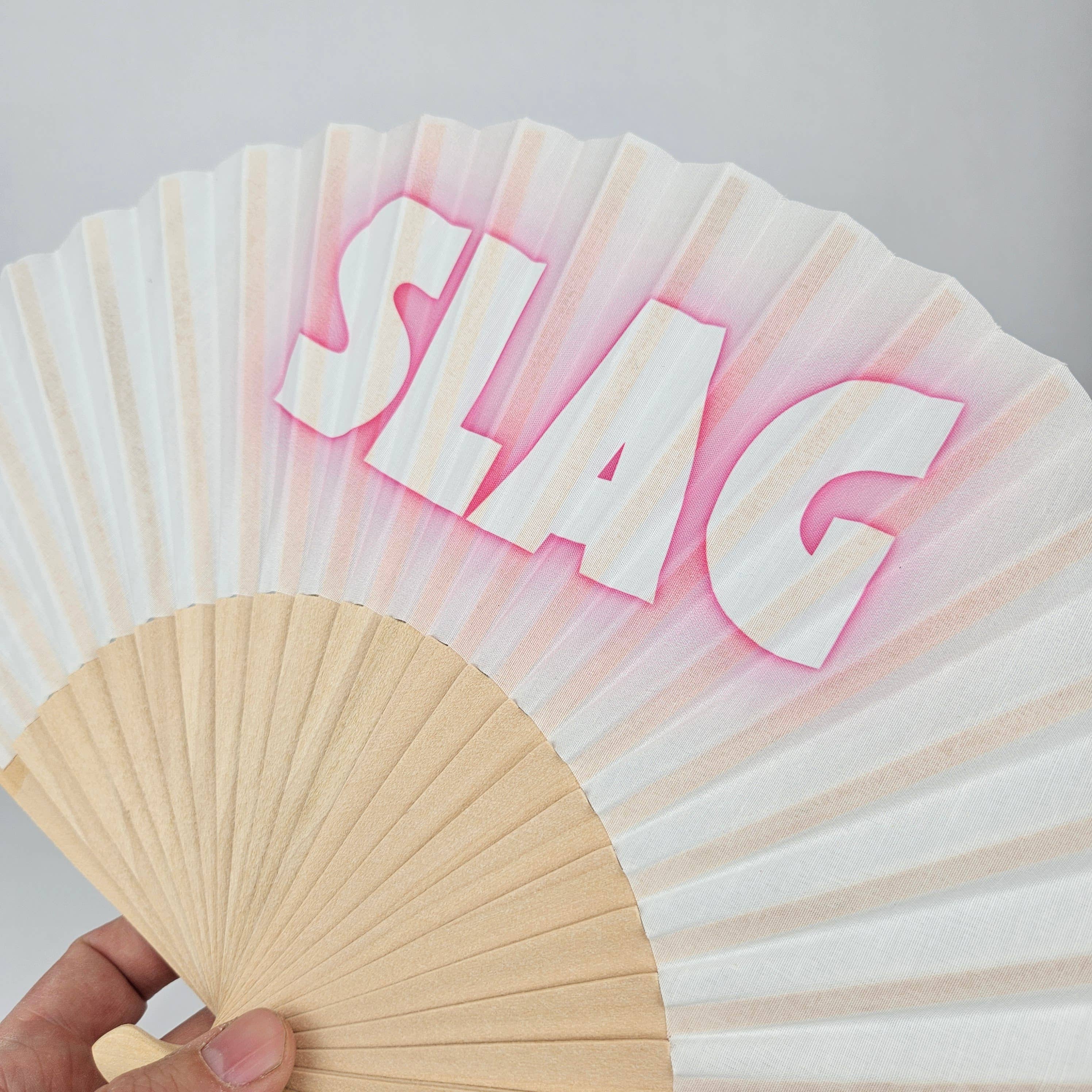 Small Folding Wood Hand Fan – Slag