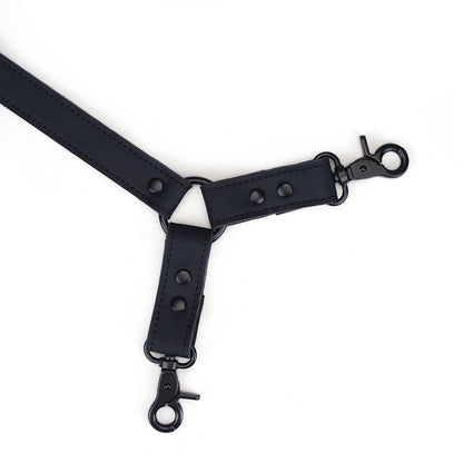 Vegan Fetish Wrist to Collar Restraint Set