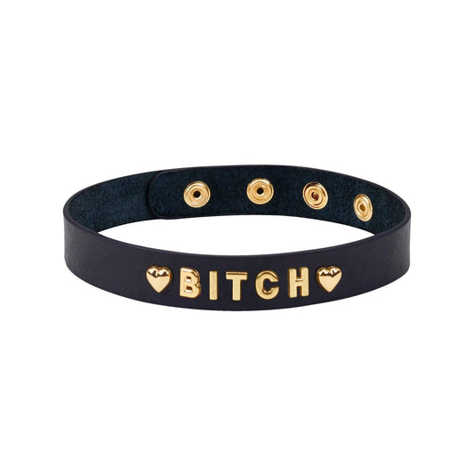 Gold Word Choker: BITCH