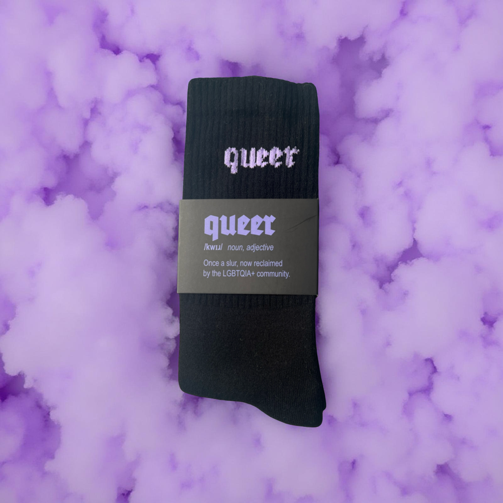 QUEER Socks black/lilac