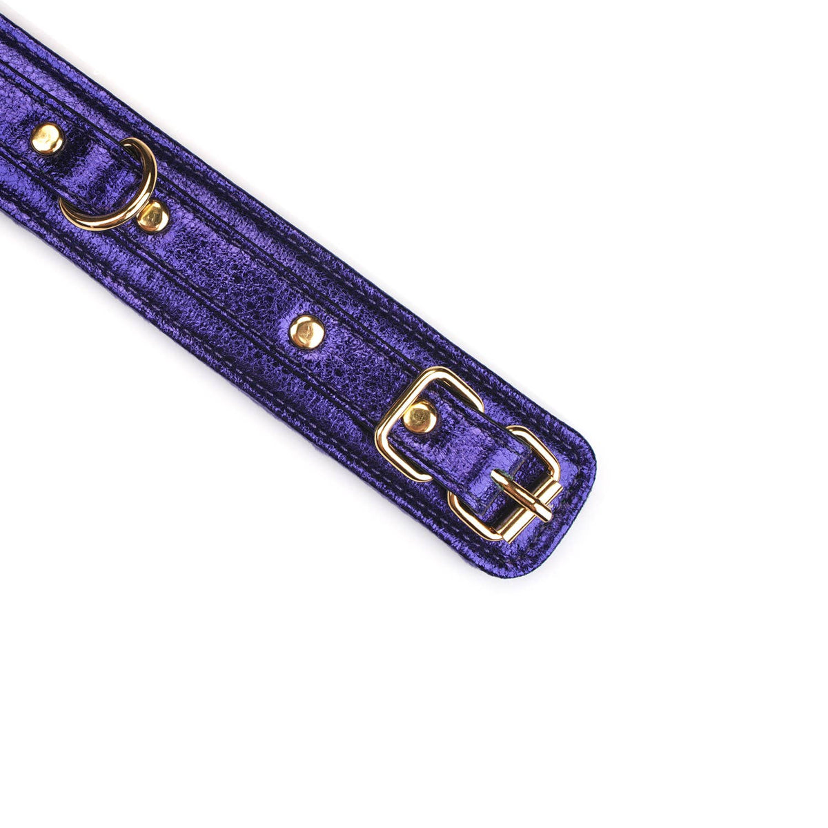 Aurora Cracked PU Collar with Leash – Violet