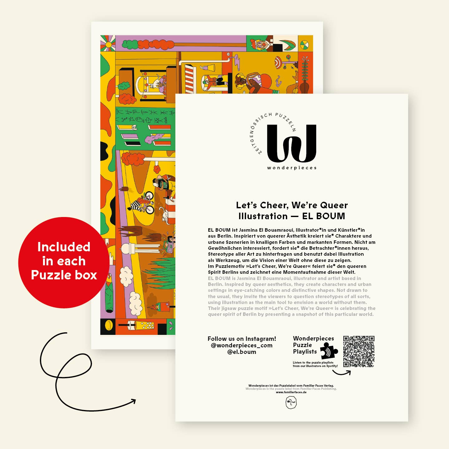 »Let's Cheer, We're Queer« Puzzle | Illustration EL BOUM