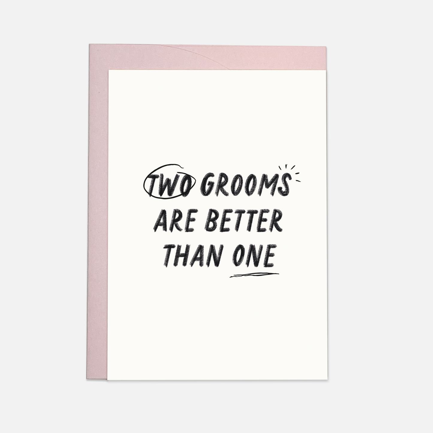 Two Grooms greeting card