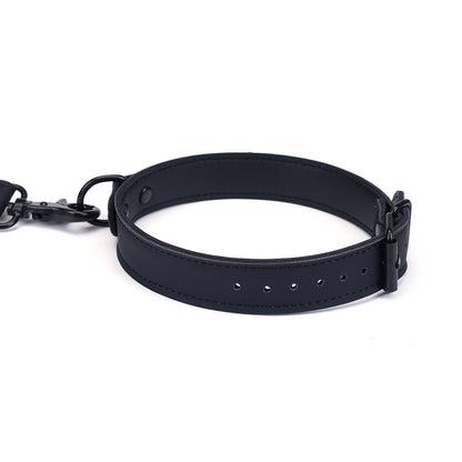 Vegan Fetish Wrist to Collar Restraint Set