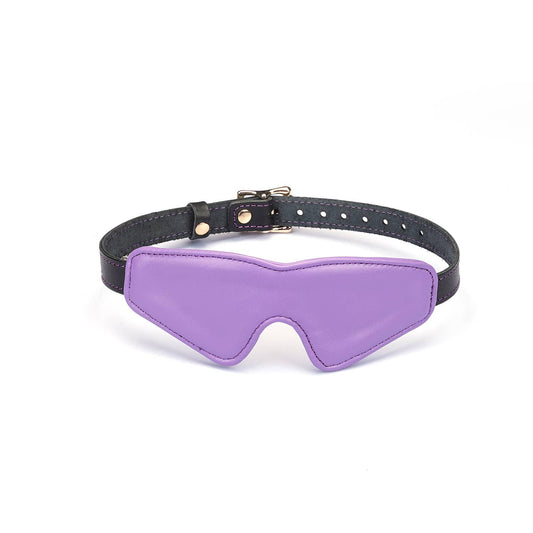 Liebe Seele Italian Leather Blindfold - Purple: Plush lining